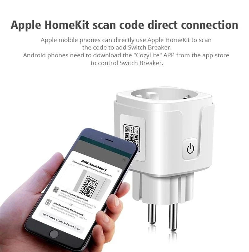 Smart WIFI Wireless16A Socket for Apple Homekit WiFi Smart Timing EU Plug Outlet Siri Alexa Google Home Voice Control