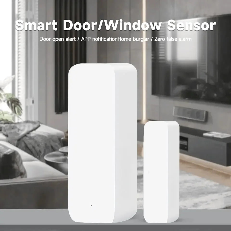 Tuya ZigBee Smart Door Window Sensor Door Open Closed Detectors Smart Home Security Protection Alarm System for Alexa Google
