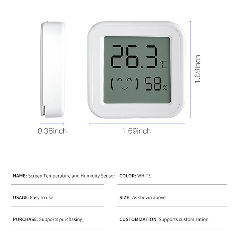 Z2M ZHA Zigbee 3.0 Temperature Humidity Sensor LCD Digital Display Remote Monitor Control Works With Home Assistant EWeLink APP