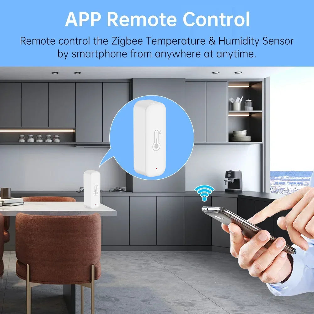 Tuya Zigbee Temperature Humidity Sensor APP Remote Control For Smart Home Work With Yandex Alexa Home Assistant ZHA Zigbee2MQTT