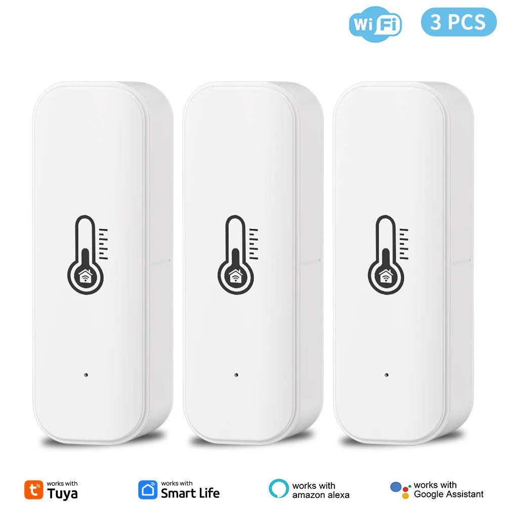 1~10PCS Tuya WiFi Temperature and Humidity Sensor Remote Monitor For Smart Home Work with Alexa Google Assistant