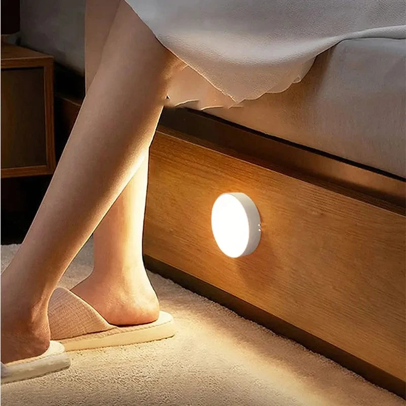 3pcs Motion Sensor Night Light - Wireless LED Detector Lamp for Bedroom, Staircase, Closet, and Room Decor-