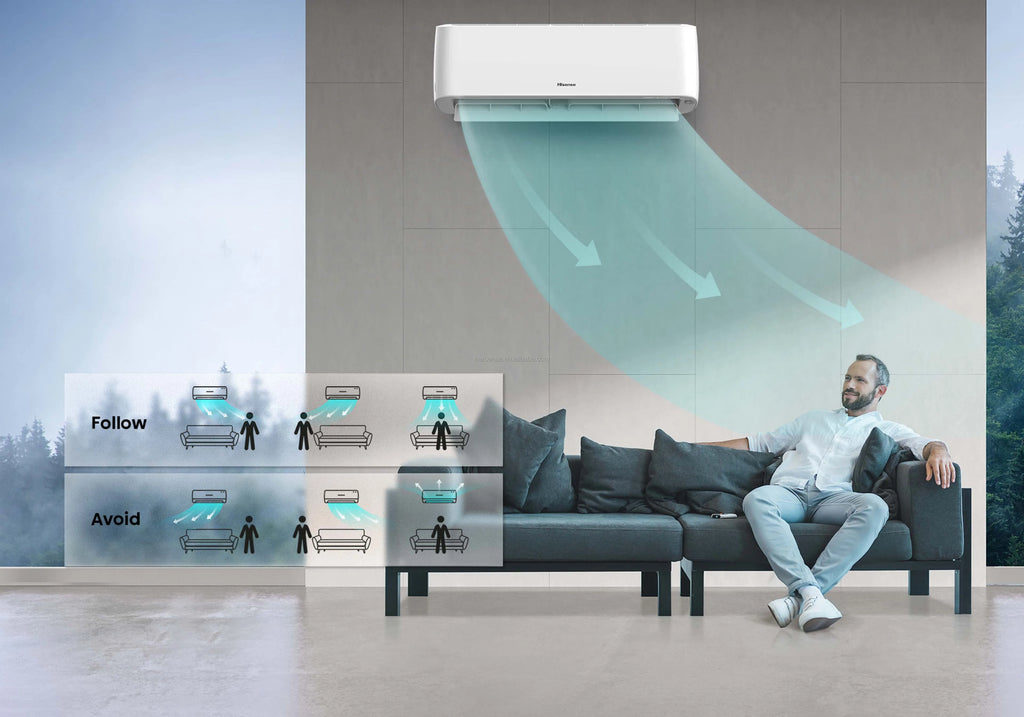 Smart Home AC 9000BTU 12000BTU, High Efficiency Cooling, R32 Gas, Black, CE Certified, Energy Efficient Air Conditioner