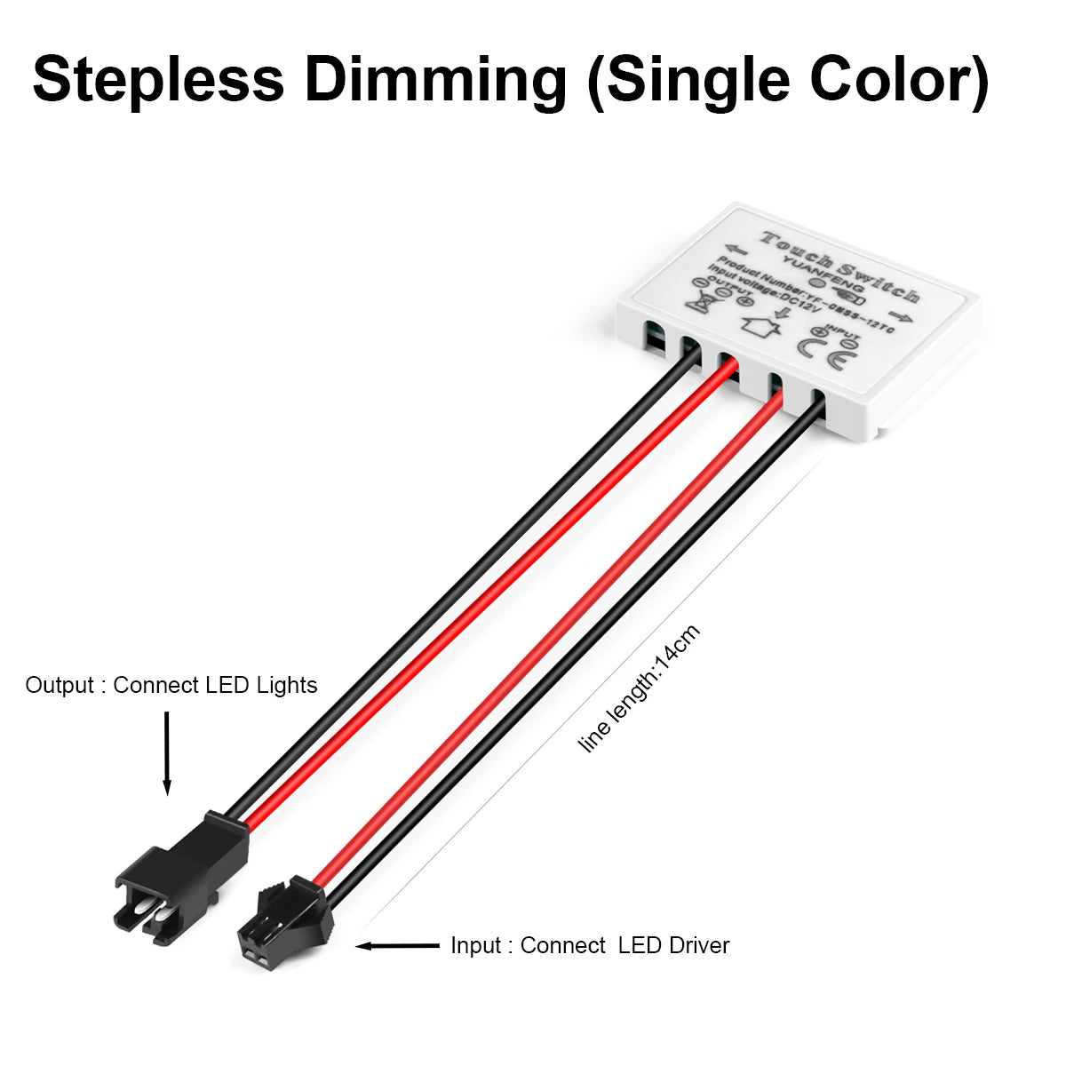 12V 5A LED Dimmer Switch Capacitive CCT Adjustable Touch Sensor Switch For Bathroom Mirror Light Backlight Decoration