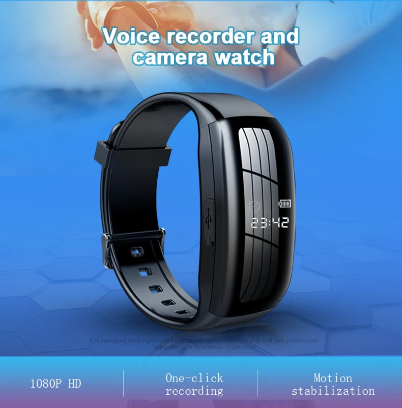 Mini Camera Smart Watch Voice video Recorder 1080P HD DV Professional digital Wireless Cam for Business/Home/Office/Sport