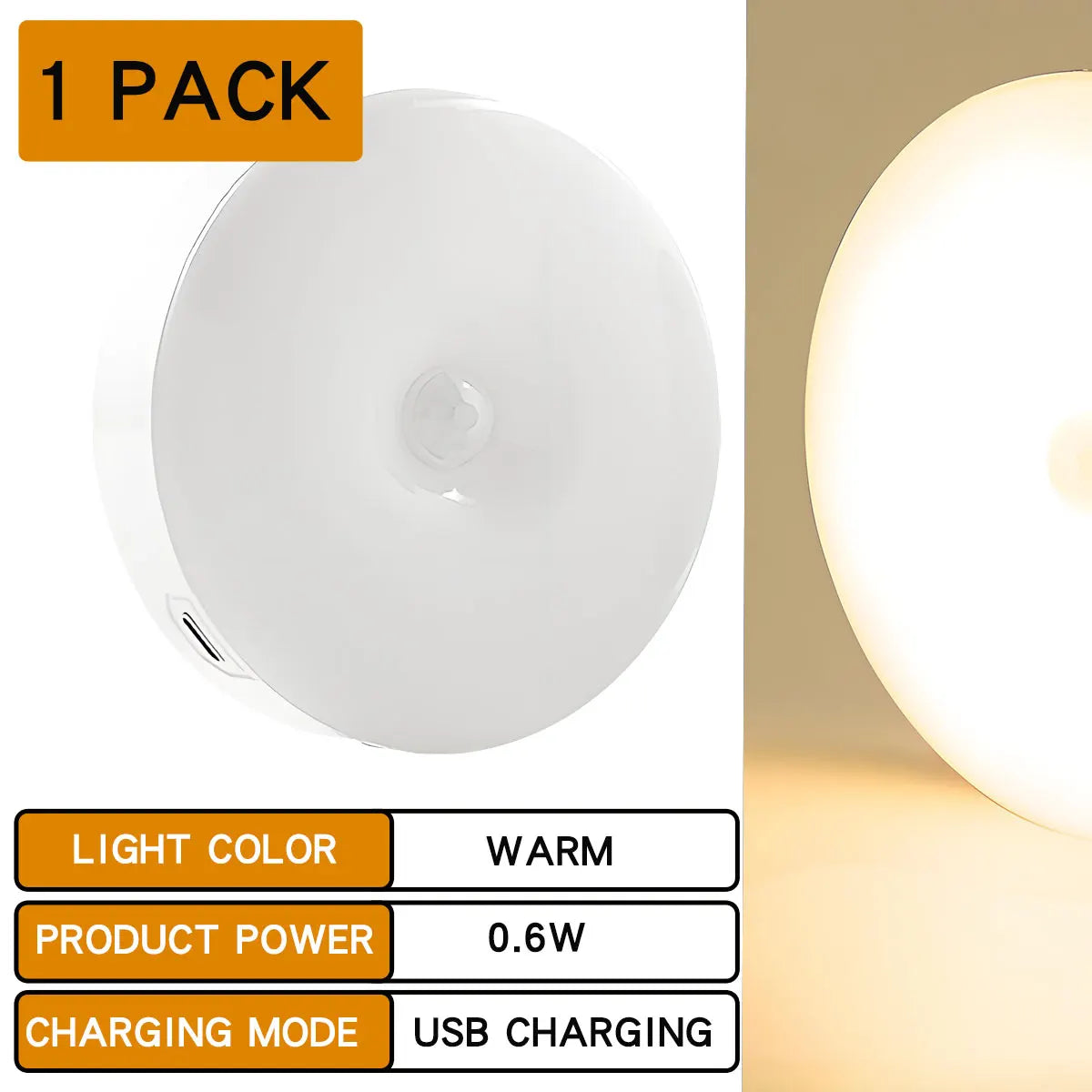 LED Night Light Smart Human Body Sensor with Digital Sensor Head Magnetic Suction Wireless-Use Eye Protect Night Lamp