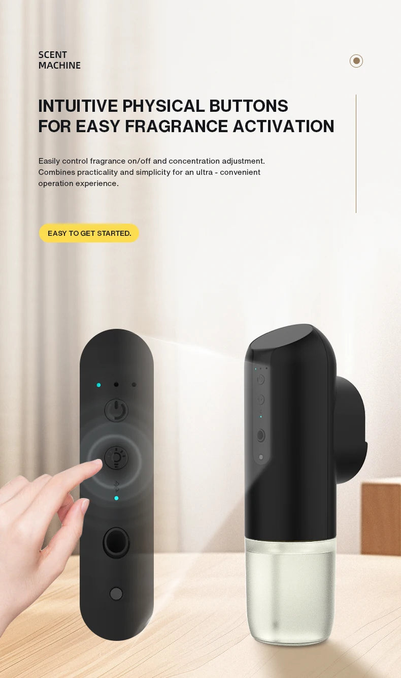 NAMSTE Smart Home Fragrance Diffuser Wall Mounted Air Purifier Perfume Freshener Electric Aromatic Oil Capacity 150ml for Room