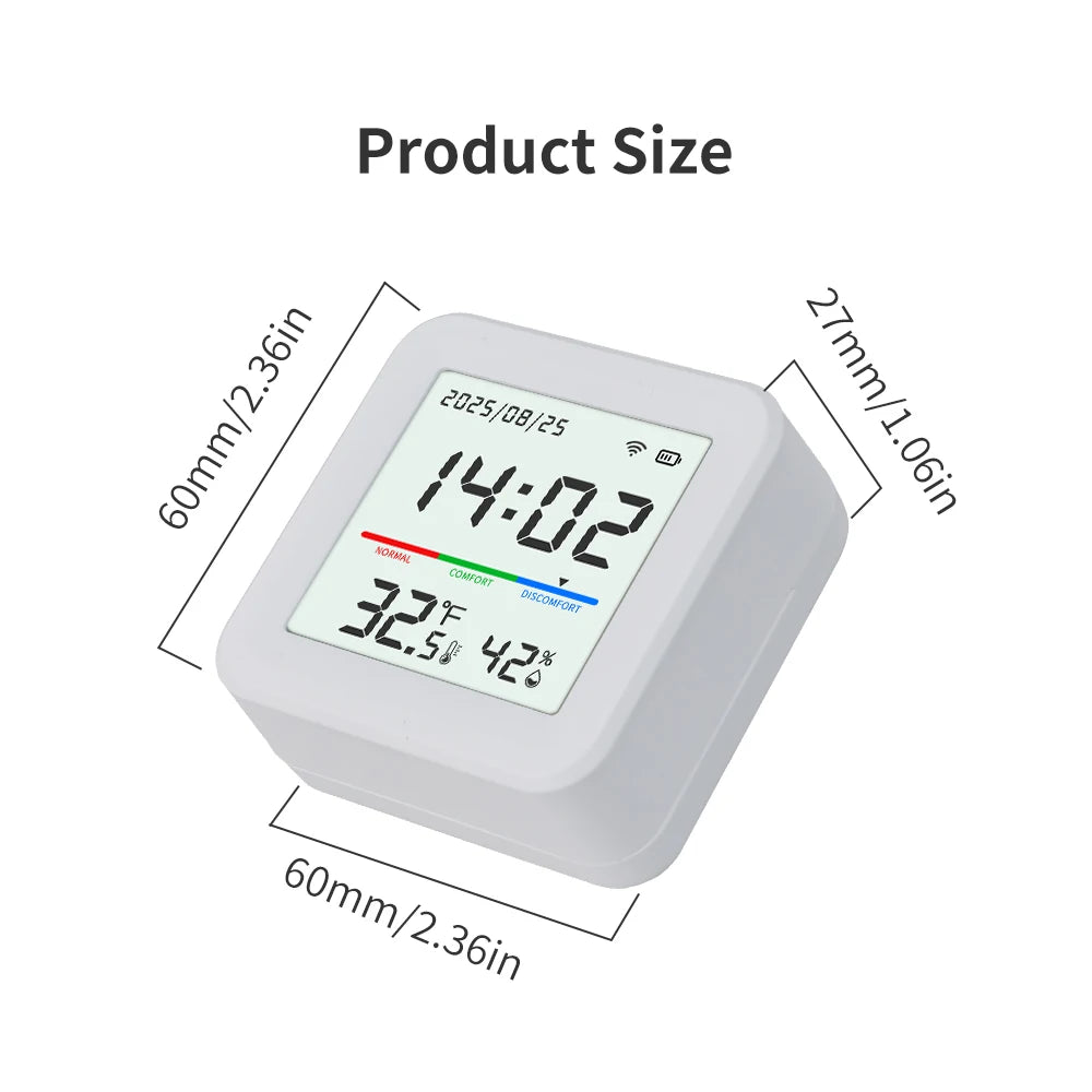 Tuya WiFi Smart Temperature And Humidity Sensor Indoor Thermometer Smart Life Products Battery Powered Compatible With Alexa