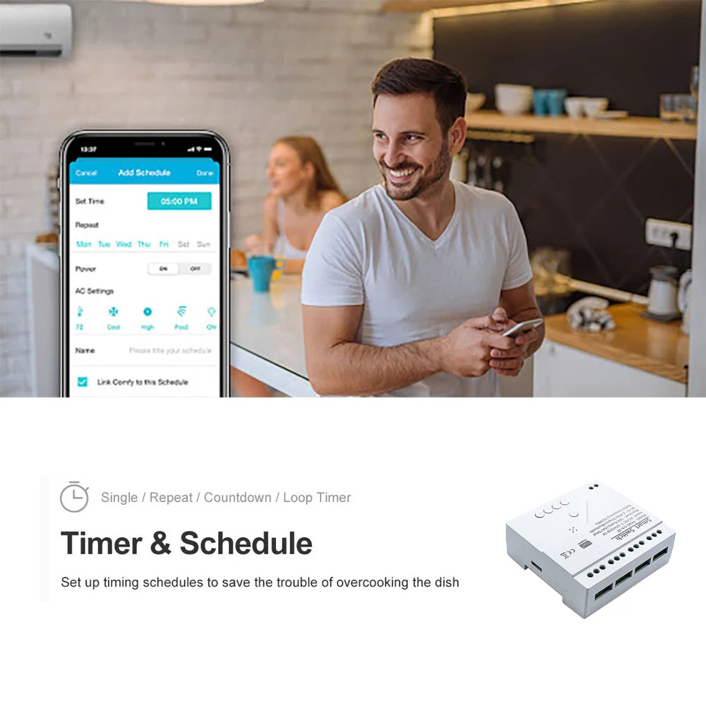 Tuya Smart Wifi Switch Module 12V 32V 220V RF 433 Radio Remote Control 1/2/4 Channels Relay for Alexa Google Home Smart Life
