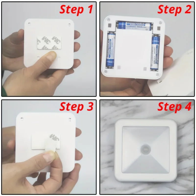 6/3/1pc Motion Sensor LED Nightlight Wireless Wall Lamp for Closet Cabinet Stair Auto On/Off Night Light For Bathroom Bedside