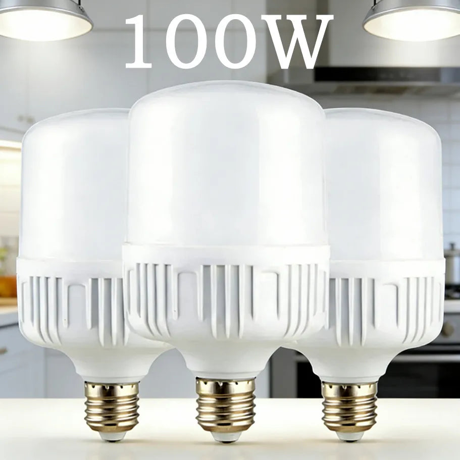 100W-5W  E27 Screw Base LED Bulb AC 220V, High Brightness Non-Flickering, Super Bright White Light with Good Heat Dissipation