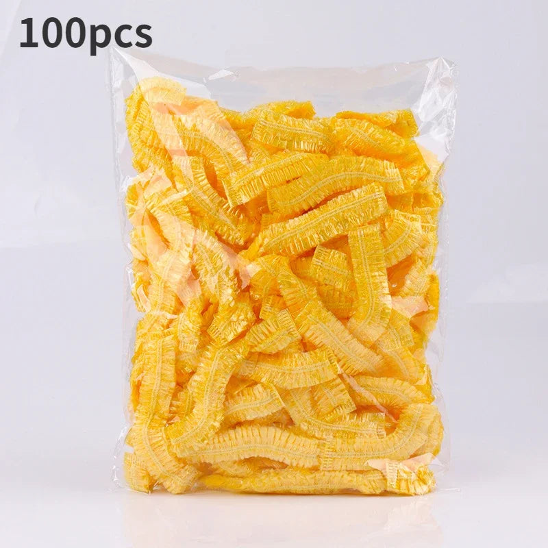 Disposable Shower Cap Covers Sauna Accessories Transparent and Waterproof Disposable Hair Caps Bathroom Products Home