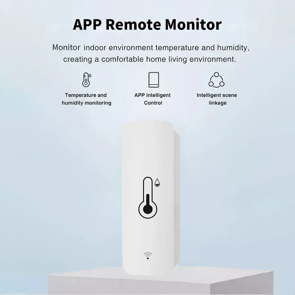 Tuya Zigbee WiFi Temperature And Humidity Sensor APP Remote Monitor For Smart Home var SmartLife WorkWith Alexa Google Assistant