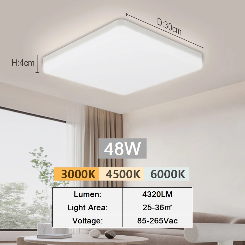 Ultra-thin 18-48W LED Ceiling Lamp Bedroom Light Lustre LED Lights For Room Ceiling Light Fixture Modern Home Decoration