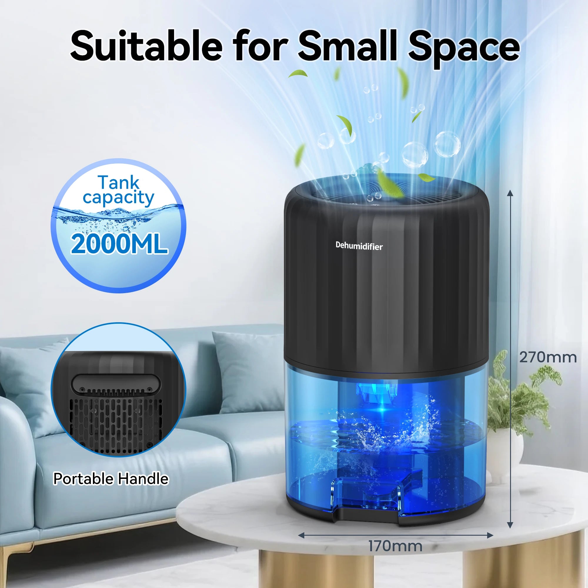 NEW Dehumidifier household intelligent dehumidifier indoor moisture absorption silent small air dryer dehumidifier