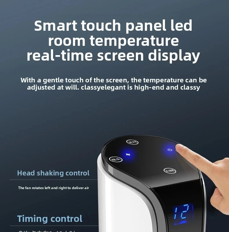 2026 New Upgrade Smart Temp-Control Bladeless Tower Fan With Remote 12H Timer LED Display-Low Noise For Home Oscillating Air Cir