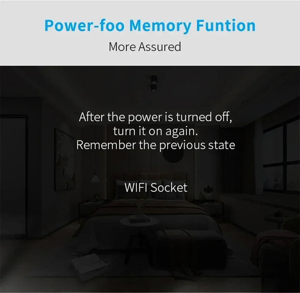 Tuya WiFi Smart Switch EU Plug Socket Outlet 16A With Power Monitor Smart Life APP Voice Control With Alexa Google Home Alice