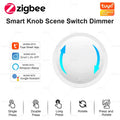 Tuya ZigBee Smart Knob Switch Wireless Scene Button Rotatable Dimmer Controller Switch Home Appliance Automation Linkage Remoter