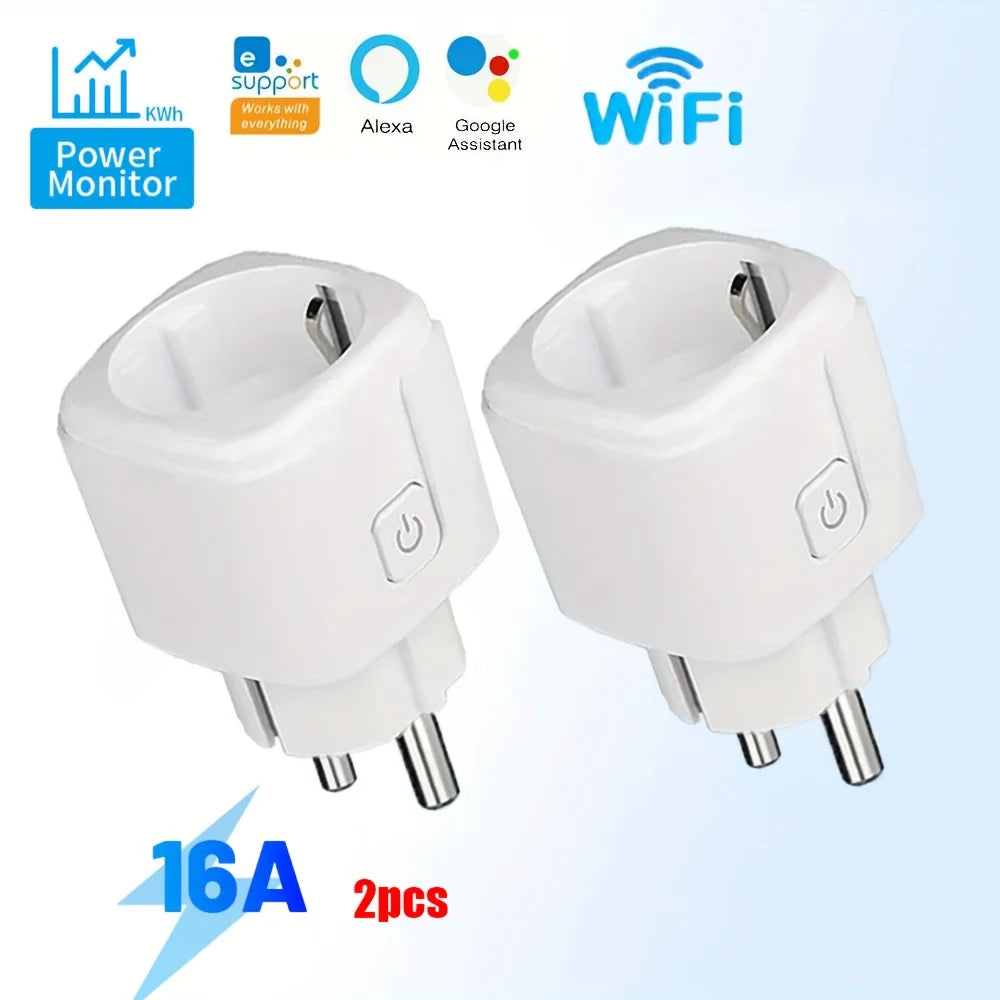 EWeLink Smart WiFi Socket EU Remote Control/Timer Switch/Battery Count Compatible With Google Home Alexa