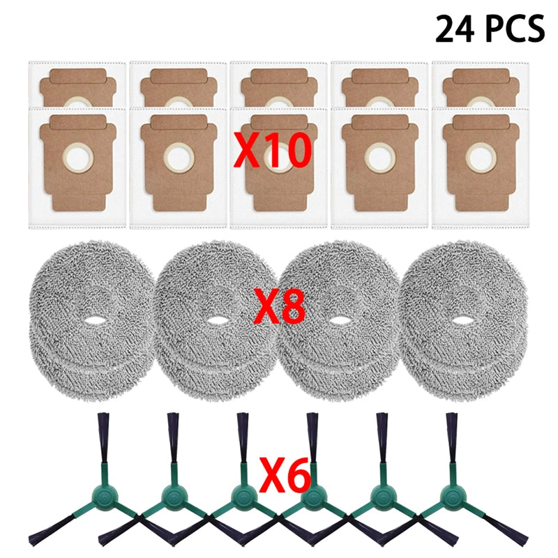 For iRobot Roomba Plus 405 Combo / 505 Combo Robot Vacuum Spare Parts Main Side Brushes Mop Cloths Filters Dust Bags Accessorie