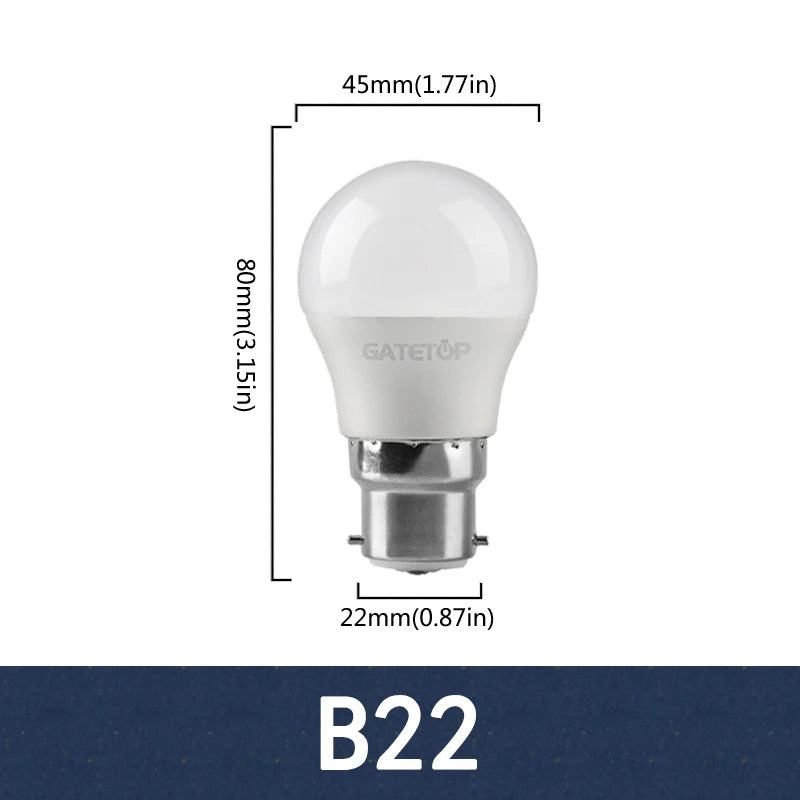 12Pack Lámpara Led Bulb E14 E27 B22 Energy Saving Globe Bulb Lamp 220V 3W 5W 6W 7W Led Warm Cold Light for Living Room Bedroom