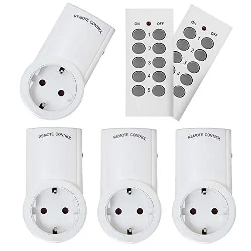 Wireless Smart Remote Control Power Outlet Light Switch Plug Socket Power Outlet Socket EU Plug with Remote Control