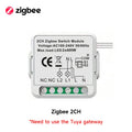 Tuya WiFi/ZigBee Mini Smart Switch 1/2/3/4 Gang Support 2-way Voice Control via Smart Life APP Alexa Google Assistant