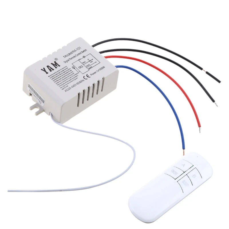 220V 1/2/3/4 Way Wireless Light Switch Kit Remote Light Switch ON/OFF Wireless Remote Control Light Switch