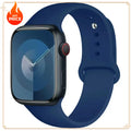 Original Silicone Strap for Apple Watch Band 38/40/41/42/44/45/46MM 49mm Bracelet for Iwatch Serie 10 9 7 4 5 6 8 SE Ultra 2 3