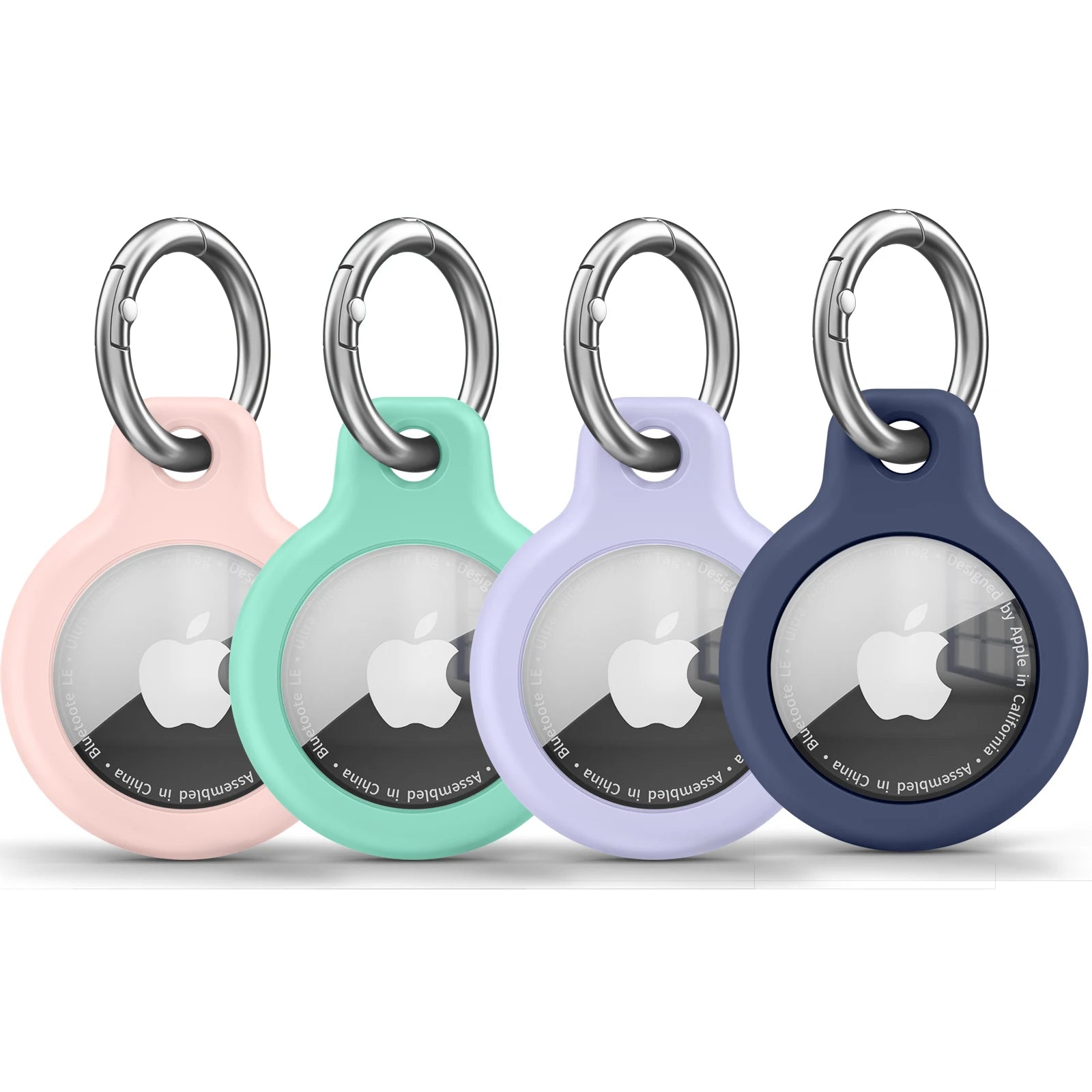 TPU Cover for Apple Air Tag Holder with Keychain Protective Shell Tracker Accessories Anti-scratch Sleeve For Apple Air Tag Case