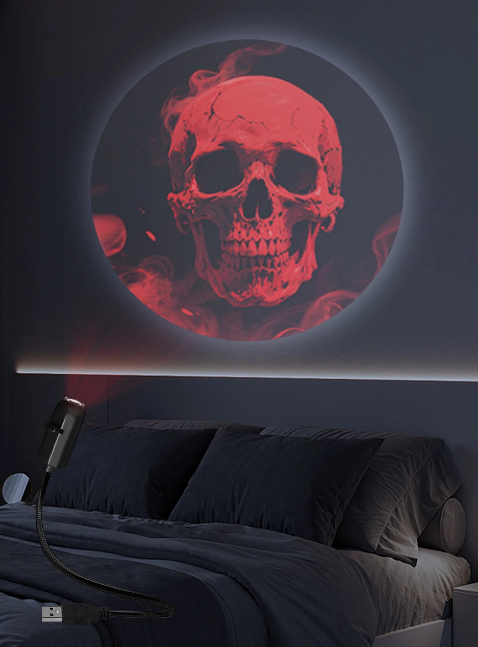 5V USB Direct Insertion Projection Light Planet/Halloween Theme Replacement Light Strip Indoor Ceiling Decorate Projection Light