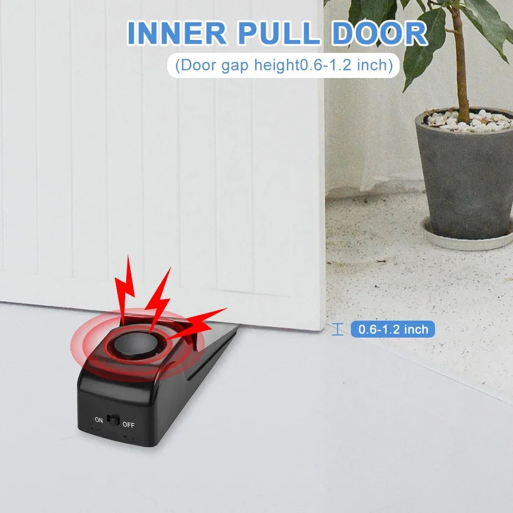 1/2Pcs 120DB Portable Wireless Door Stop Alarm Home Security System Siren Sound Burglar Intruder Alert for Travel