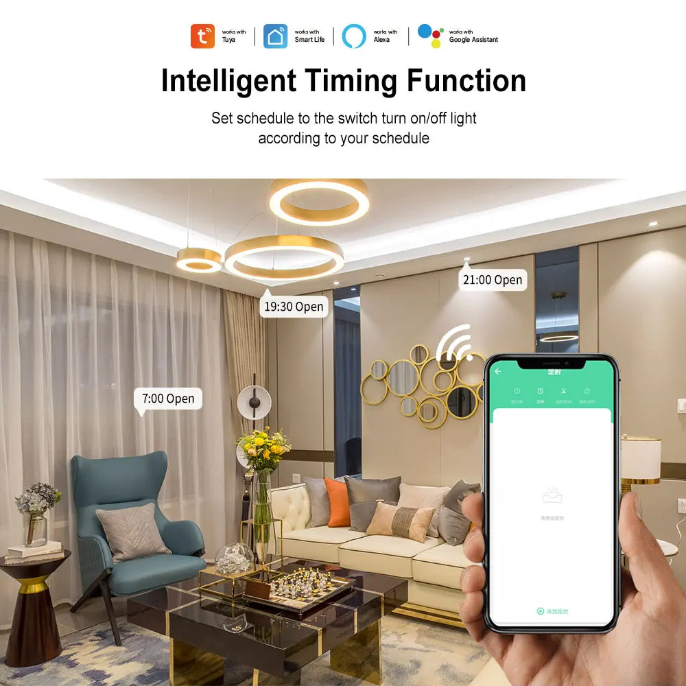Tuya Wifi Smart Switch Electric Linear Actuator Motor Controller,DC AC 12V 24V 32V,110V 220V RF433 Remote,2CH Pulse Module Relay