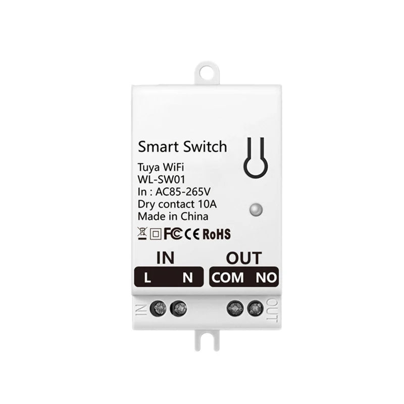 Tuya WiFi Smart Switch Module Dry Contact 10A Smart Home DIY Breaker Relay DC 8-40V AC 85-265V Works with Alexa Google Assistant