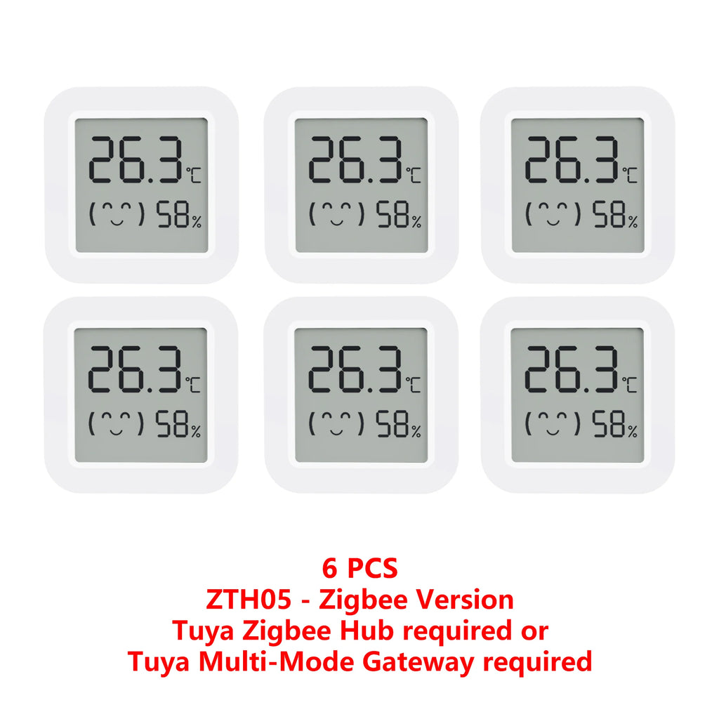 Tuya Zigbee2MQTT Thermometer Hygrometer Sensor Temperature Humidity Sensor Require Hub work with Tuya Smart Alexa Yandex ZHA