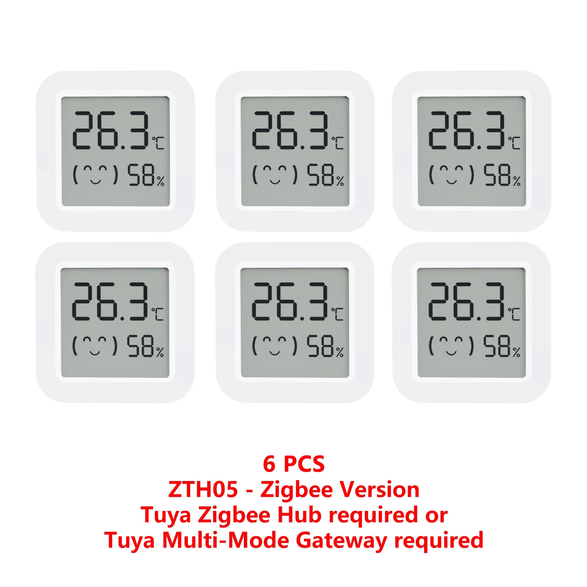 Tuya Zigbee2MQTT Thermometer Hygrometer Sensor Temperature Humidity Sensor Require Hub work with Tuya Smart Alexa Yandex ZHA
