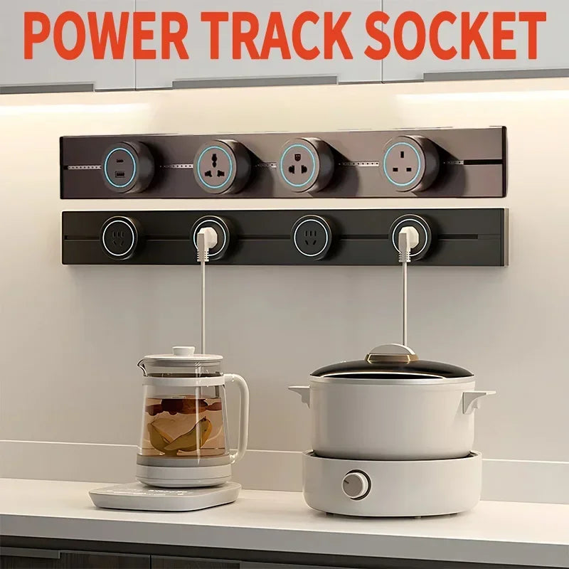 Power Track Socket Home Appliances Pop Electric Plug Adapter UK US EU Standard Wall Socket With Usb Embeded And Surface