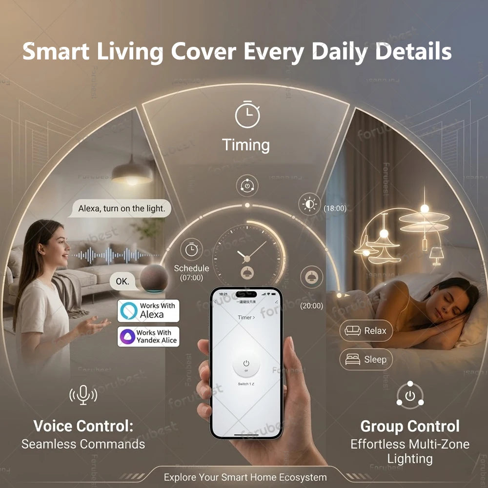 Mini Tuya Zigbee Smart Switch DIY Module 10A/16A 1/2 3 Gang Smart Home Relay Automation Breaker For Smart Life Z2M Alexa Yandex