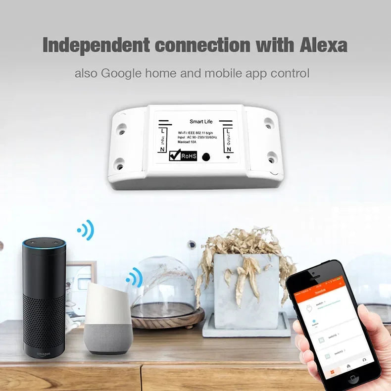 AC220V Tuya WiFi Smart Motorized Ball Valve Normally Closed Timing Water Switch Electric Valve with Smart Life Alexa Google Home