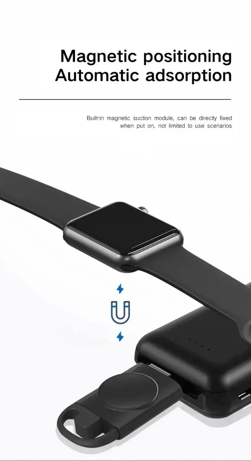 2 in 1 USB and Type C Ports Smart Watch Wireless Charger Pad For Apple Watch Series 11 10 9 8 7 6 5 4 3 SE Fast Charging Stand