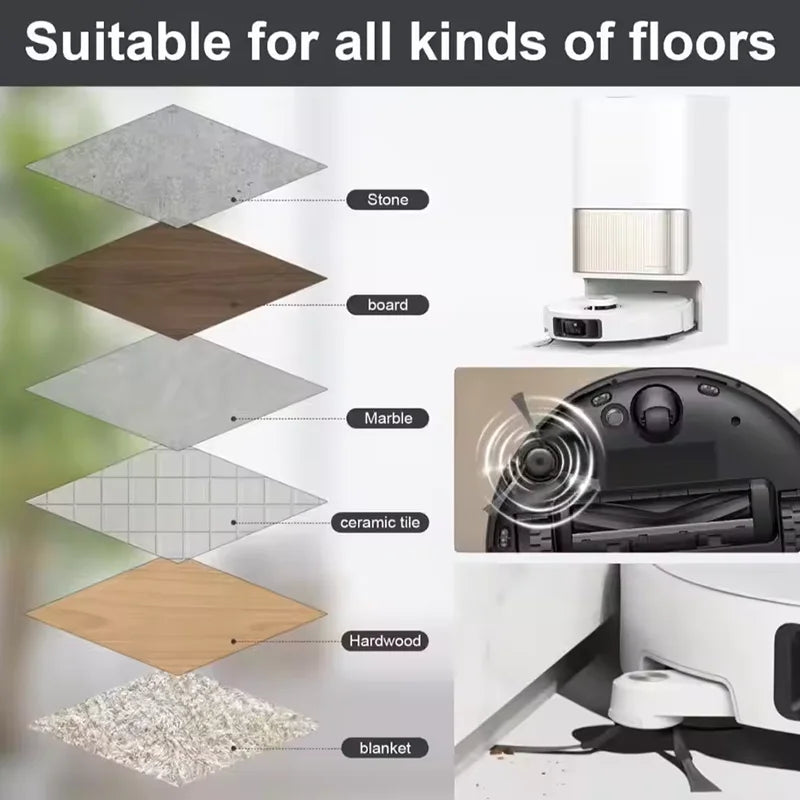 For Dreame L40 Ultra / X40 Ultra Vacuum Cleaner Accessories Main Side Brush HEPA Filter Mop Cloths Dust Bag Spare Parts