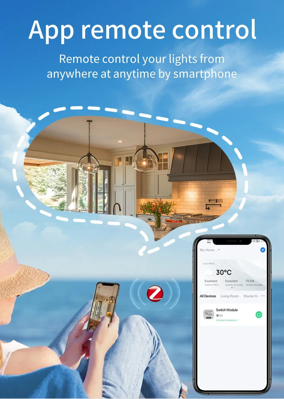 Tuya ZigBee Smart Switch Intelligent Remote Module AC100-240V 1/2/3CH Relay Breaker Smart Life App Works with Alexa Google Home