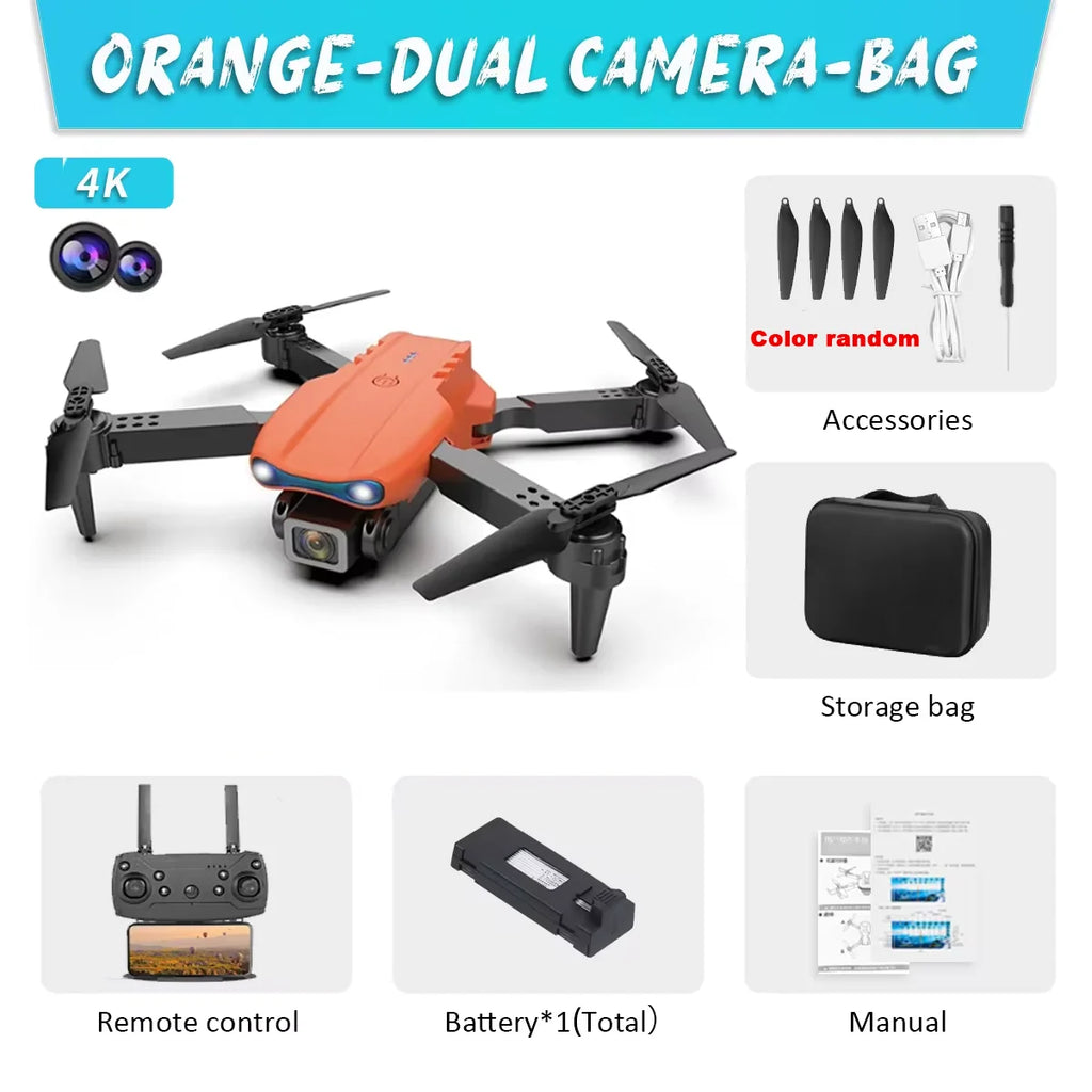 E99Pro HD Professional 4K Aerial Photography Drone Dual Camera WIFI FPV Quadcopter Obstacle Avoidance 40cm Blue Landing Pad Avai