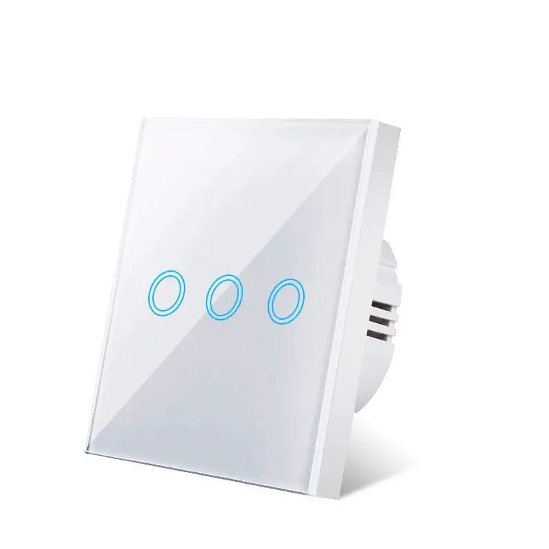 EU Touch Switch LED Crystal Glass Panel Wall Lamp Light Switch 1/2/3 Gang AC100-240V LED Sensor Switches Interruttor