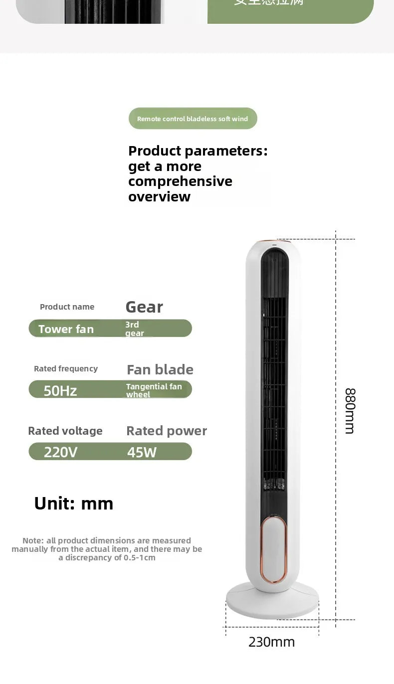 Tower Fan with Air Cooler and Smart Voice Function for Home Use Cooling Fan