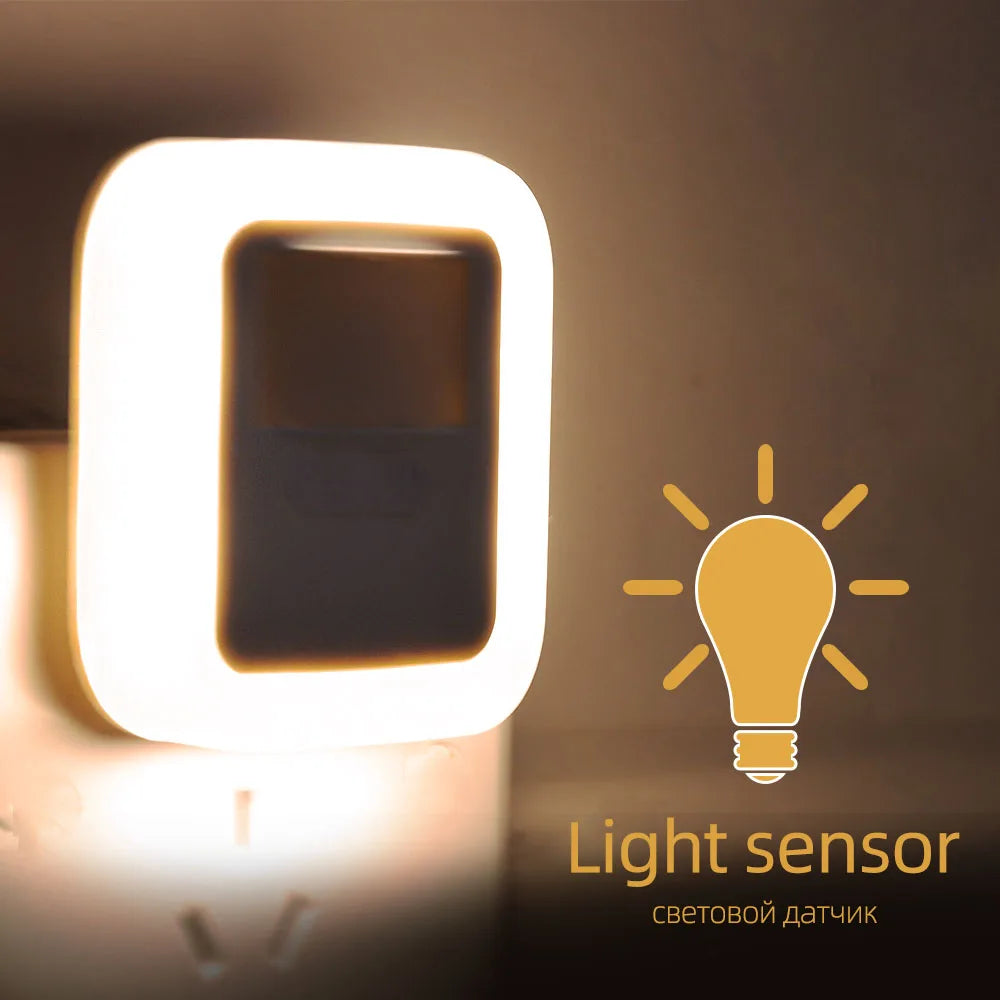 Led smart Night Light Motion Sound Sensor Night Light  brightness adjustment night light Bedroom Lamp Staircase Decorative Lamps