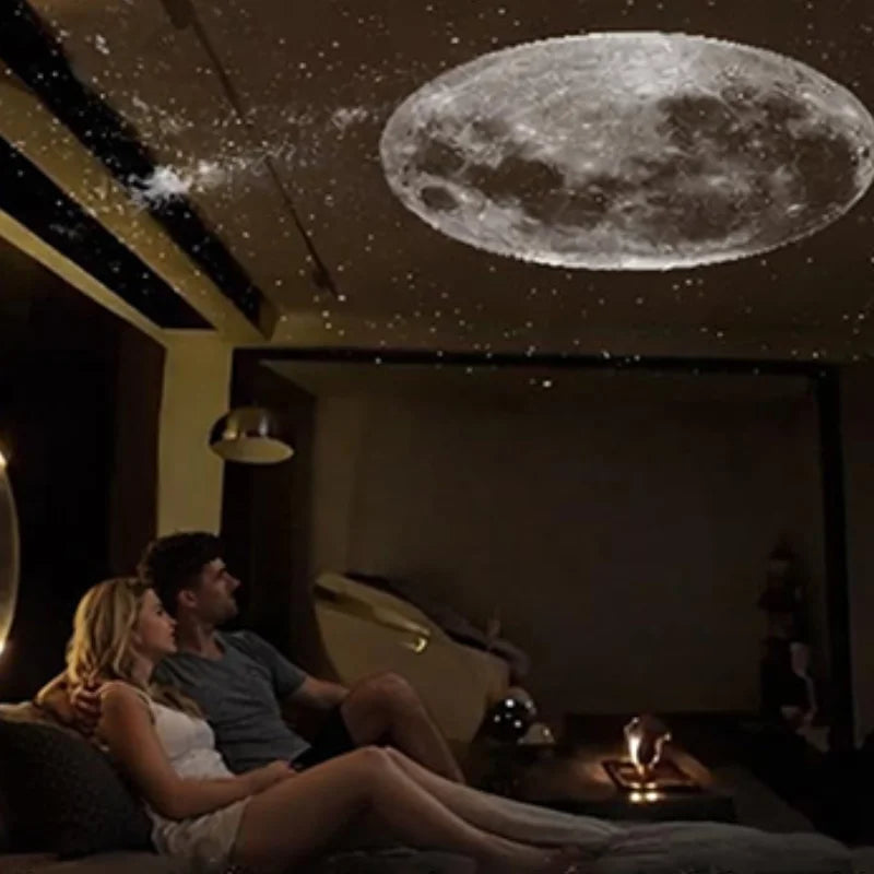 Wireless Galaxy Projection Led Night Light Rechargeable Wall Atmosphere Lamp For Car, Living Room Bedroom Home Decor Lighting