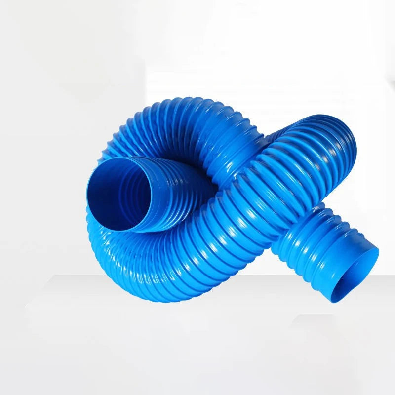 1Meter Blue PVC Dust Suction Pipe 30-100mm Flexible Hose Industrial Dust Removal Soft Connector Corrugated for Airflow