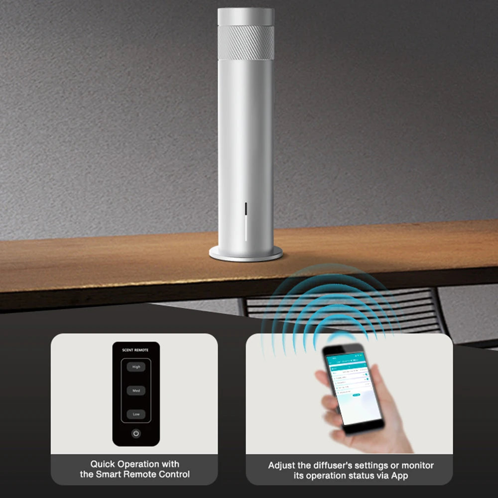 200m³ Smart Electric Essential Oil Diffuser Smell Distributor Fragrance Diffuser Waterless Scent Air Freshener for Home Hotel