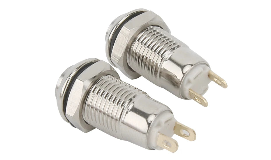 8MM 10MM 12MM 16MM Metal Button Switch Self Lock Button High Head Self Lock Switch 1 Normally Open Waterproof Antirust